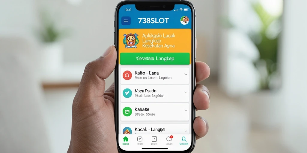 Antarmuka pengguna aplikasi Lacak Langkah 738SLOT yang informatif.