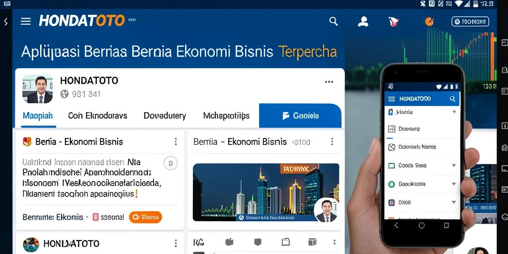 Antarmuka sederhana dan informatif HONDATOTO untuk berita ekonomi.