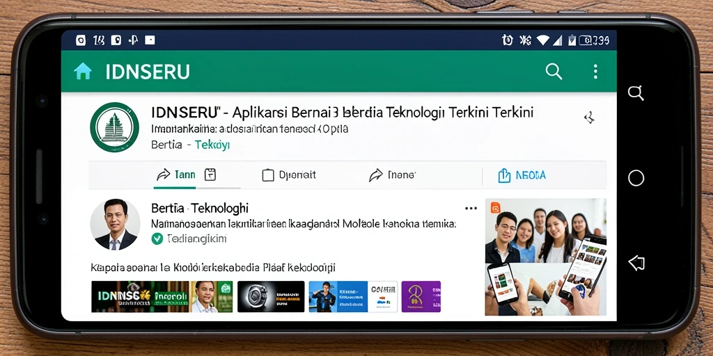 Antarmuka IDNSERU yang menarik dan informatif untuk berita Teknologi.