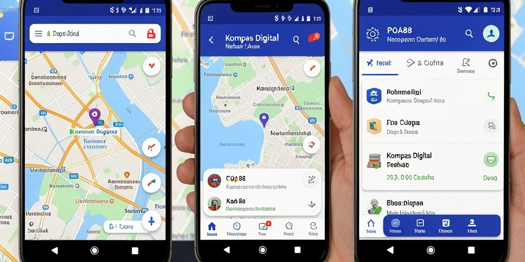 Tampilan antarmuka POA88 yang memudahkan navigasi kompas digital.