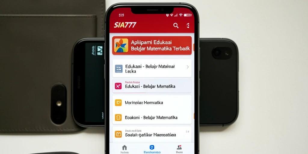 Tampilan antarmuka SIA777 yang menarik untuk belajar Matematika.