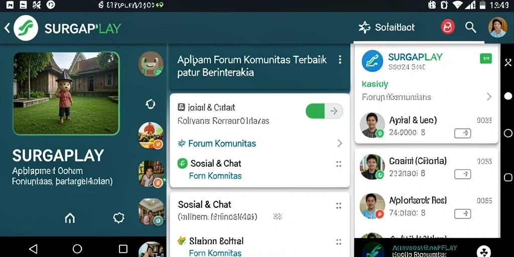 Antarmuka menarik dari SURGAPLAY yang memudahkan navigasi dan interaksi.