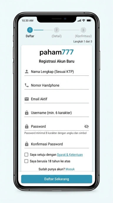 Buat Akun Baru Paham777 dengan Mudah